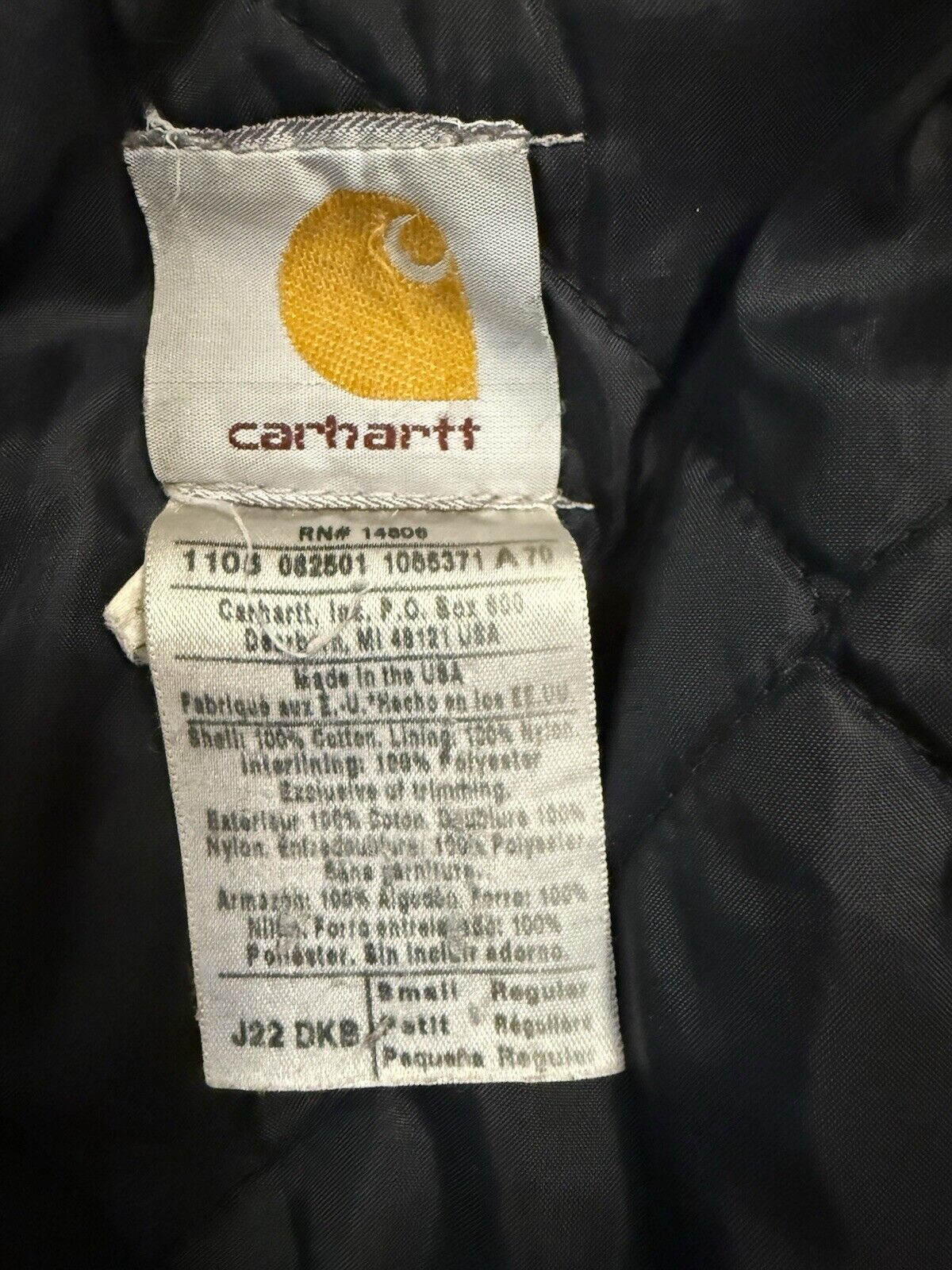 Rare Vintage Carhartt J22 DKB Brown Detroit Jacket – Small but Mighty Classic!